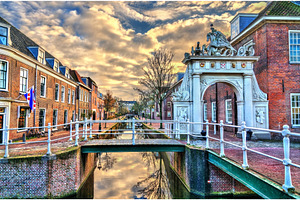 The Doelenpoort Gate in Leiden, the, an Architecture Photo by Leonid Andronov