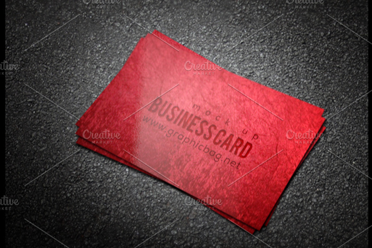 Shainy Business card Mockups, a Print Template by NasirGrfx (Photo 1 of 5)