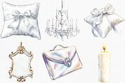 Watercolor White Wedding Day Clipart, an Illustration by Canvas Craft (Thumbnail 4 of 8)