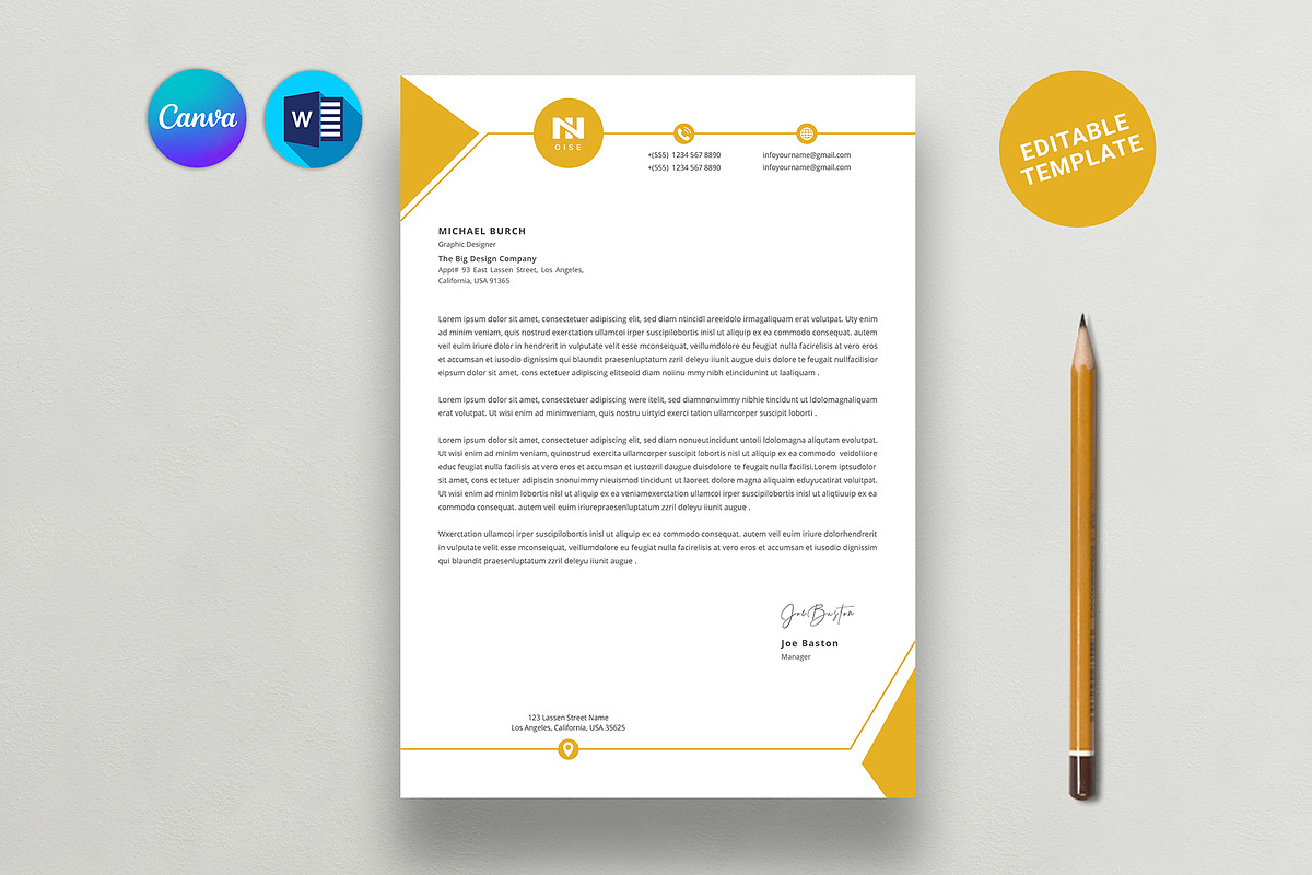 Letterhead, a Stationery Template by DesignDevisers (Photo 3 of 10)