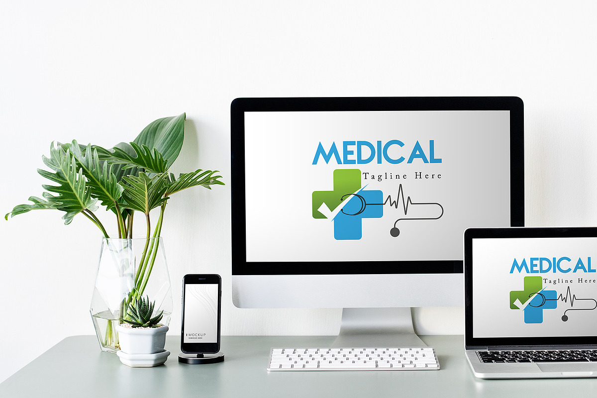 Health Care Logo Design Template, a Branding & Logo Template by YUDesignStore (Photo 3 of 6)