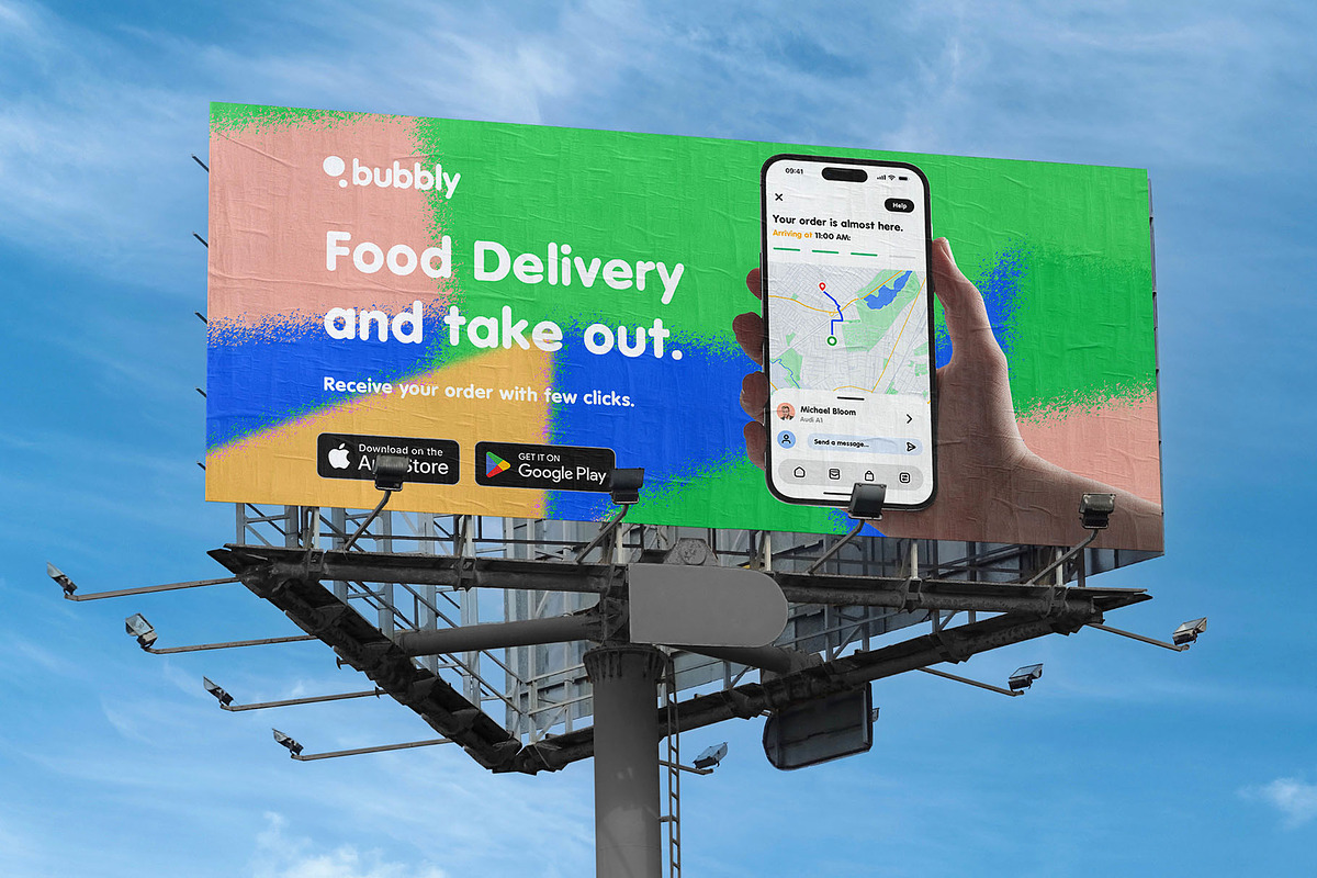 Billboard Poster Street Mockup, an Advertising Mockup by Asylab (Photo 2 of 5)