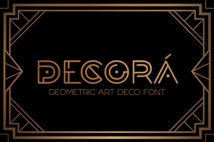 DECORÁ - Geometric Art Deco Font, a Symbol Font by AndrewPixelType