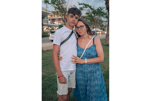 Happy family mom and her teen son on, a Person Photo by Jan Jack Russo Media