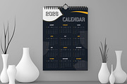 Dark Yearly 2026 Wall Calendar, a Stationery Template by ContestDesign (Thumbnail 1 of 4)