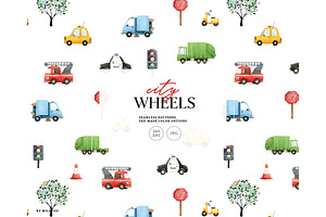 Rescue service emergency car pattern, a Pattern Graphic by Milatoo