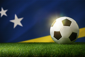 Soccer ball on grass with Curaçao flag, a Sports & Recreation Photo by Davizro's Market