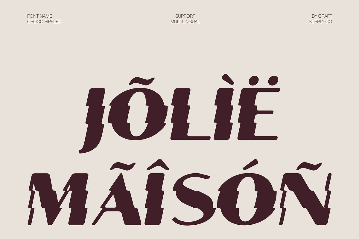 Croco Rippled, a Sans Serif Font by Craft Supply Co. (Photo 7 of 8)
