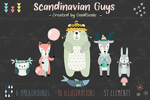 Scandinavian Guys. Graphic set