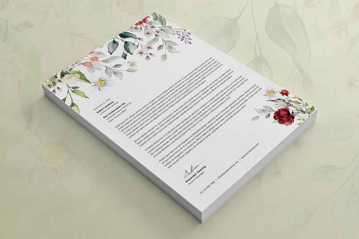 Letterhead Template, a Stationery Template by DesignDevisers (Photo 5 of 10)