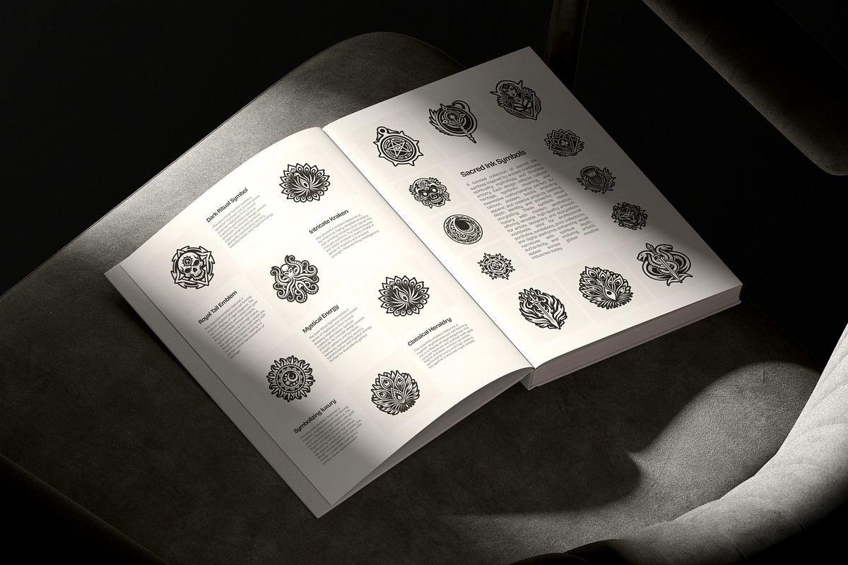 1500 Tattoo Symbols Icons, a Solid Icon by Creative Stall (Photo 4 of 19)