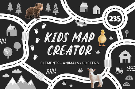 Modern Kids Map Creator, an Object Graphic by MaNechaeva