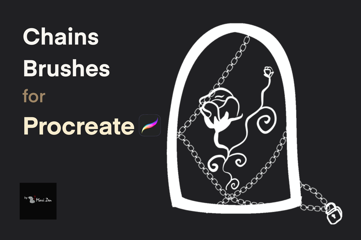 Procreate Chain Brushes More than 35, a Brush Add-On by byMariZen (Photo 2 of 4)