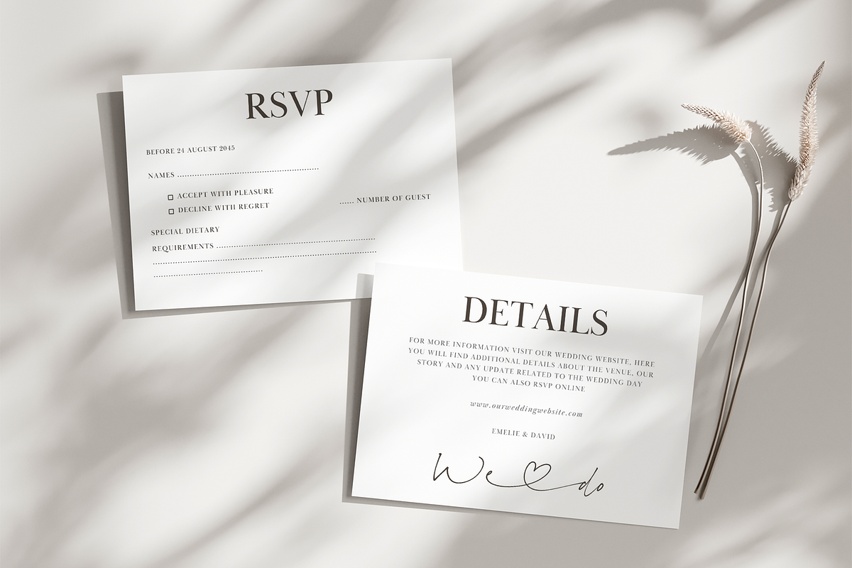 Minimalist Wedding Invitation Card, an Invitation Template by kin9candra (Photo 5 of 8)