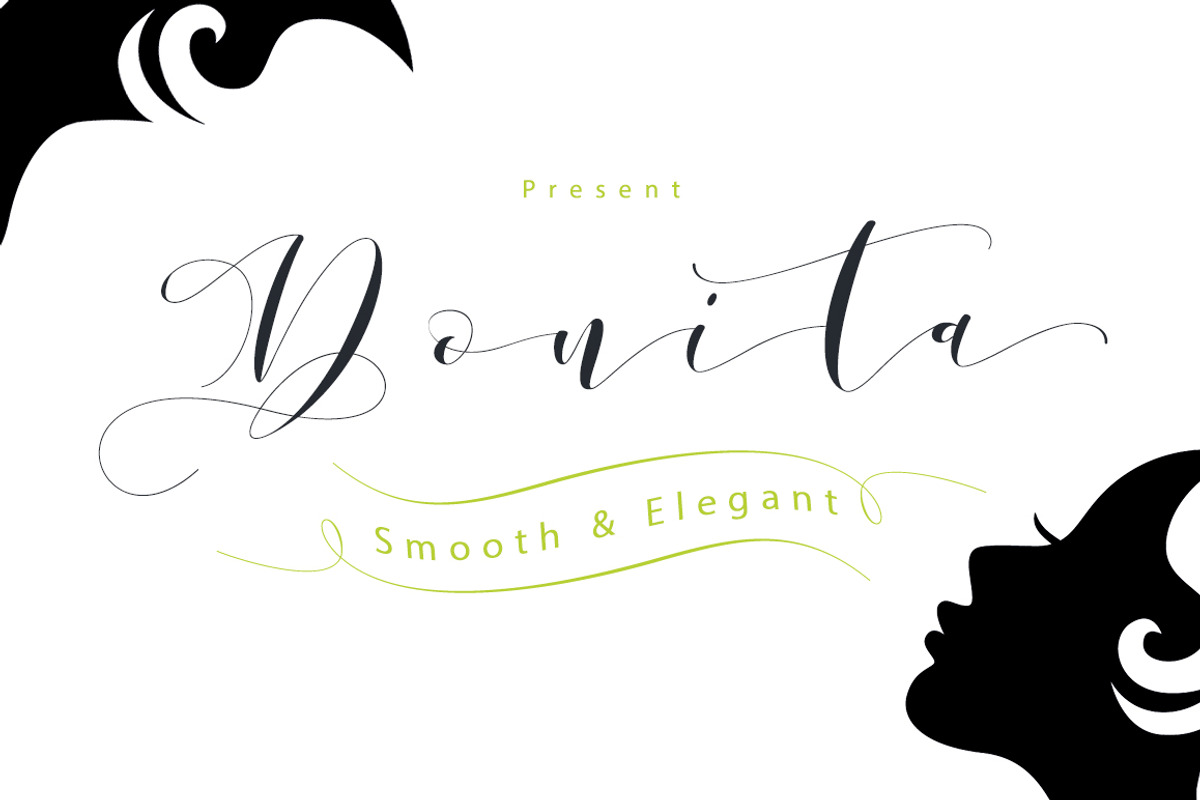 Donita Handscript, a Script Font by Siwox Studios (Photo 1 of 5)