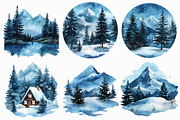 Watercolor Mountain Clipart, an Illustration by Libby Wishes (Thumbnail 3 of 4)