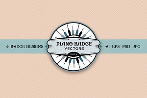 Vintage Piano Badges