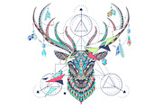 Ethnic Collection: Deer, an Animal Illustration by ArtoJoy (Thumbnail 3 of 6)