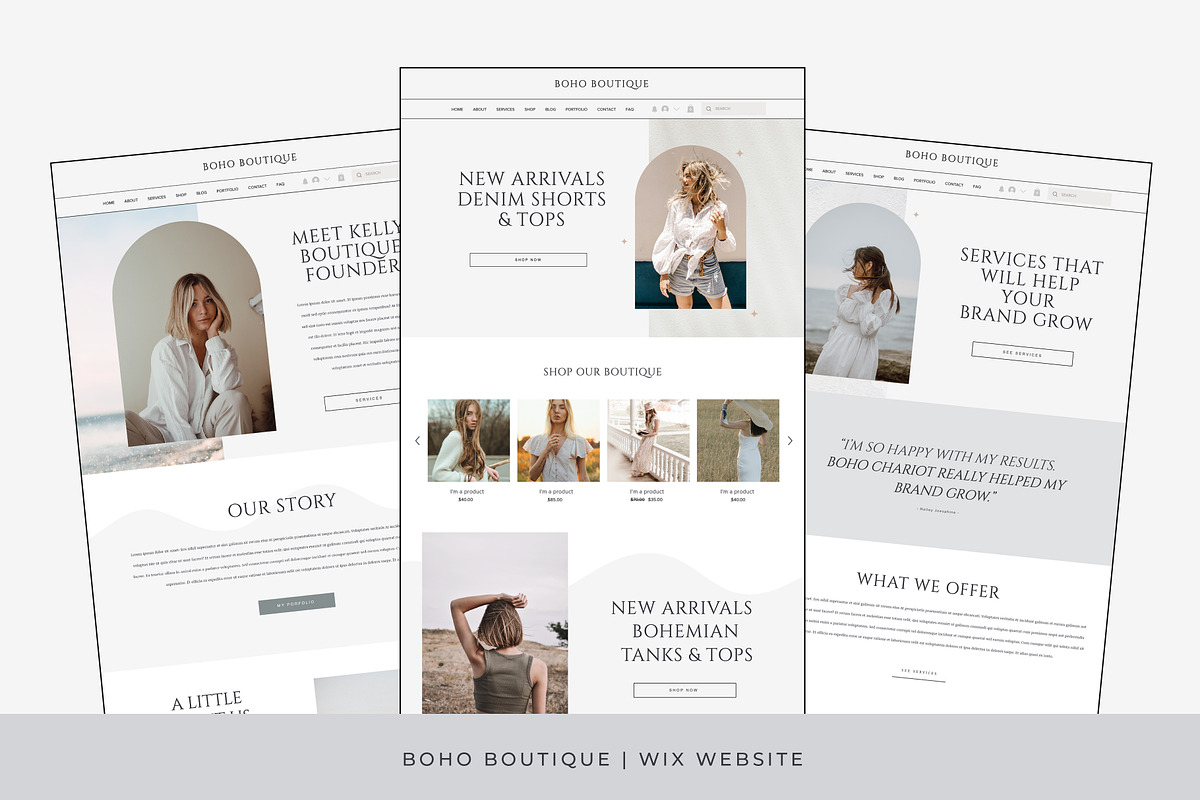 Boho Wix Website Template, a Wix Template by Studio Luxe Creative (Photo 7 of 12)