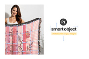 50x60 Woven Blanket Mockup Held-Up, an Apparel Mockup by Mockups Studio (Thumbnail 4 of 9)