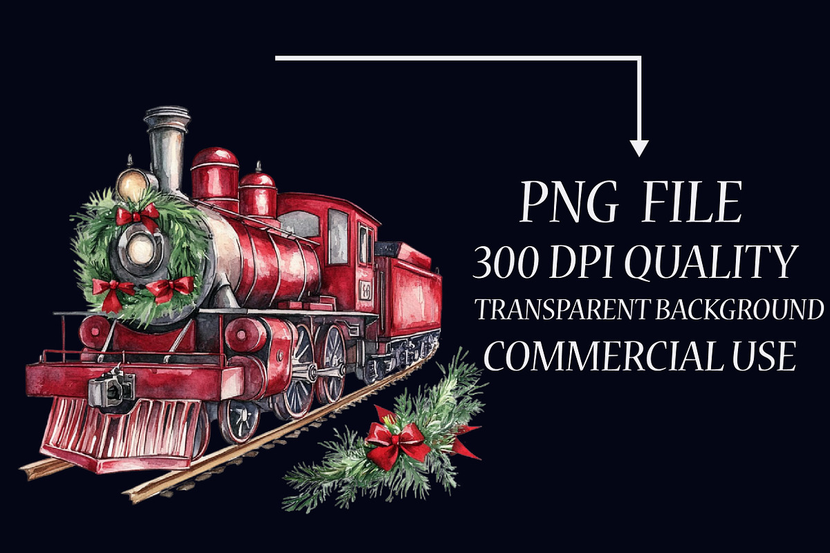 Christmas Travel Watercolour Clipart, an Illustration by Libby Wishes (Photo 4 of 7)