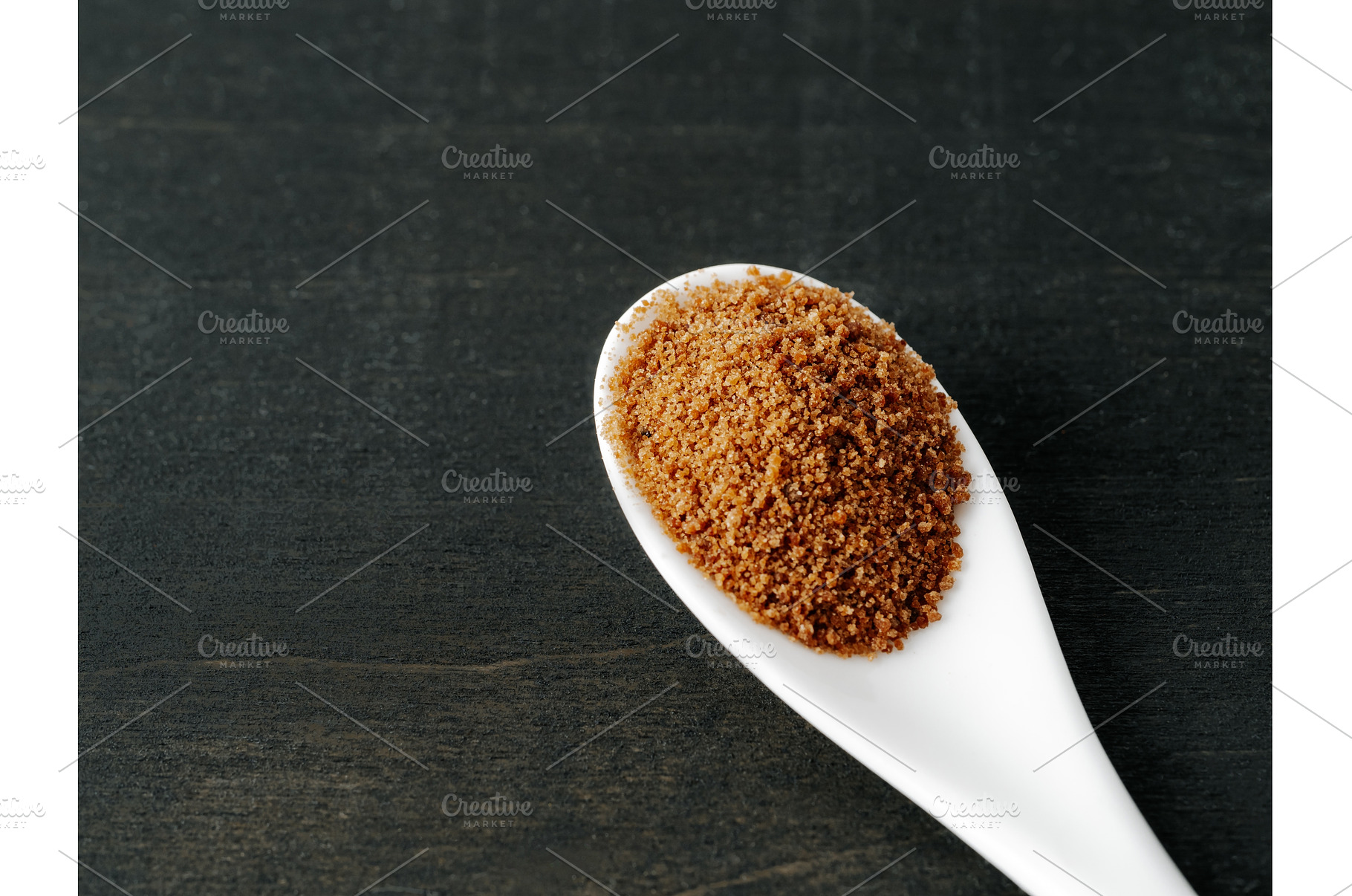 Bowl raw brown coconut sugar, a Food & Drink Photo by Fascinadora
