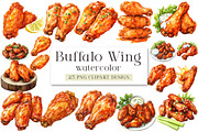 Buffalo Wing Clipart, an Illustration by DreamArtGraphic (Thumbnail 1 of 4)