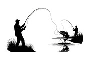 Fishing Silhouette Vector Bundle, an Illustration by hafijul (Thumbnail 32 of 51)