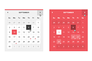 Flat Minimalistic Calendar Widgets, a Templates & Theme by Ondrej Lechan (Thumbnail 4 of 5)
