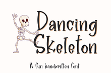 Dancing Skeleton,Cute Halloween Font