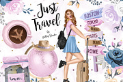 Travel Planner Clip Art Illustration, an Illustration by Collart Studio (Thumbnail 1 of 6)