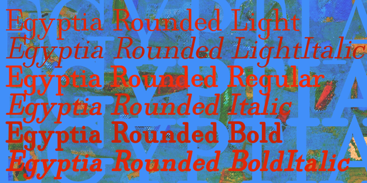Egyptia, a Slab Serif Font by Wiescher-Design