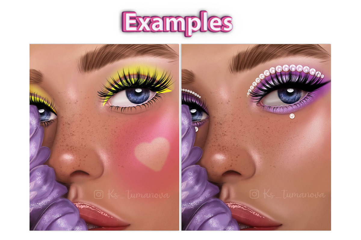 Procreate makeup brushes, a Brush Add-On by KsTumanova (Photo 3 of 4)