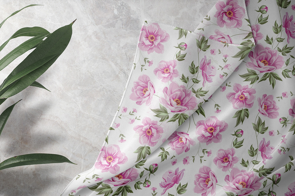 12 Best Vintage Floral Patterns Set preview 4