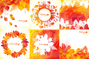 15 watercolor autumn backgrounds, a Texture Graphic by Art of Sun (Thumbnail 2 of 3)