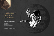 Space Collection with moon & planets, an Object Illustration by Chewie Co (Thumbnail 6 of 13)