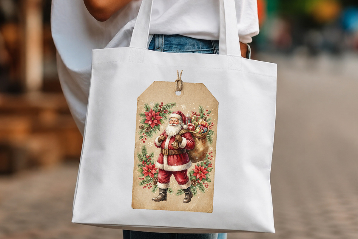 Vintage Christmas Gift Tags Bundle, a Transportation Illustration by Digital Artistic99 (Photo 8 of 9)