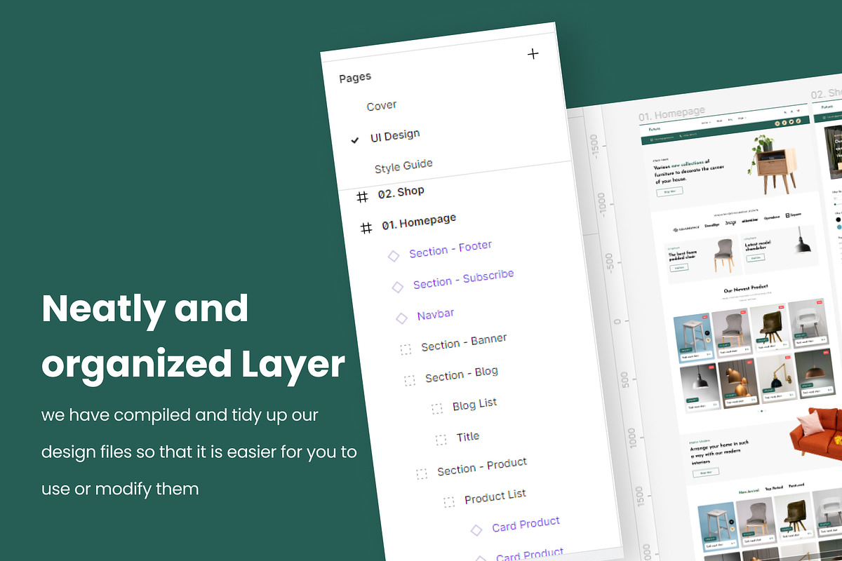 Website Template React for Furniture, a React Template by Minialis (Photo 6 of 8)