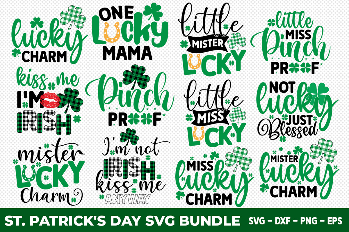 St Patrick's Day SVG Bundle - 20 Des, an Illustration by Fokira (Photo 1 of 22)