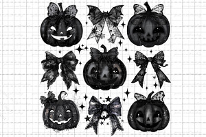 Halloween pumpkin coquette png