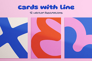 Abstract posters, doodle cards set, a Decorative Illustration by Good Studio