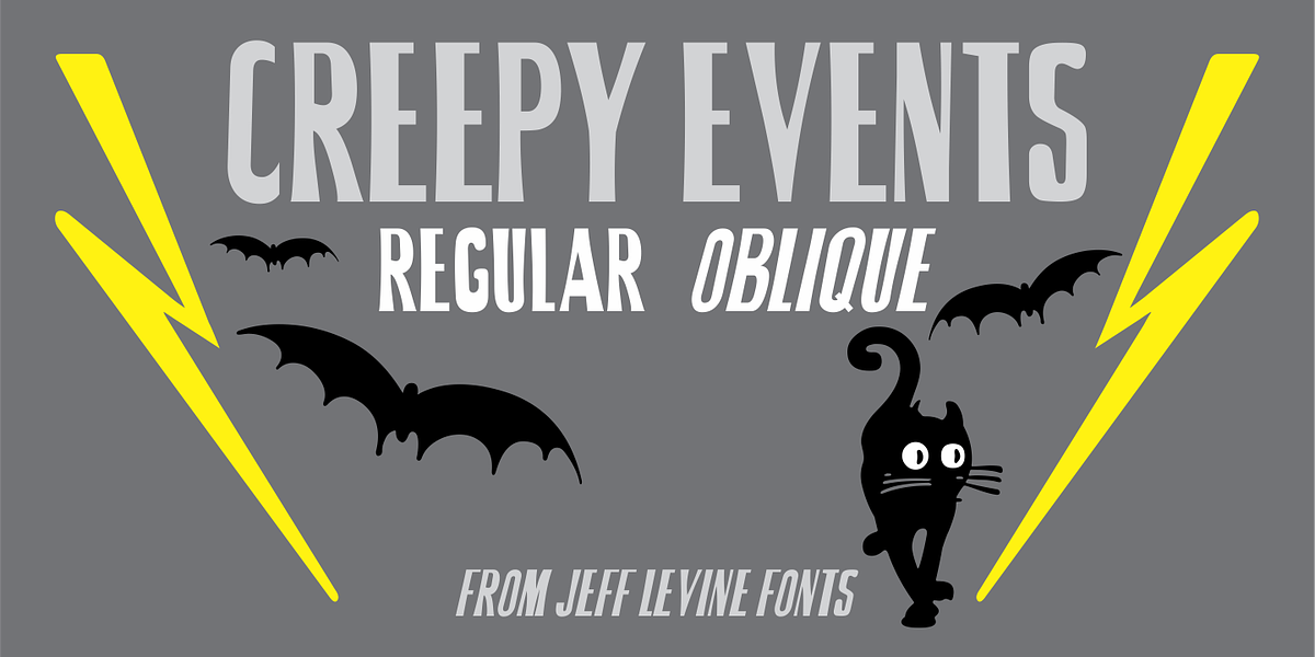 Creepy Events JNL, a Sans Serif Font by Jeff Levine Fonts (Photo 1 of 5)