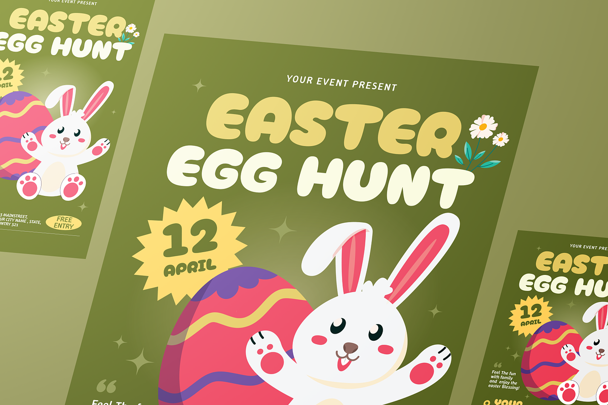 Easter Egg Festival Flyer Set, a Flyer Template by Annora Studio (Photo 2 of 6)