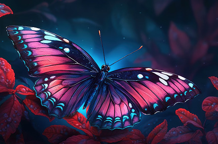 butterfly panoramic image. Generative Ai, an Animal Photo by Ales Munt