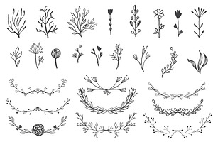 Floral And Rustic Elements Pack