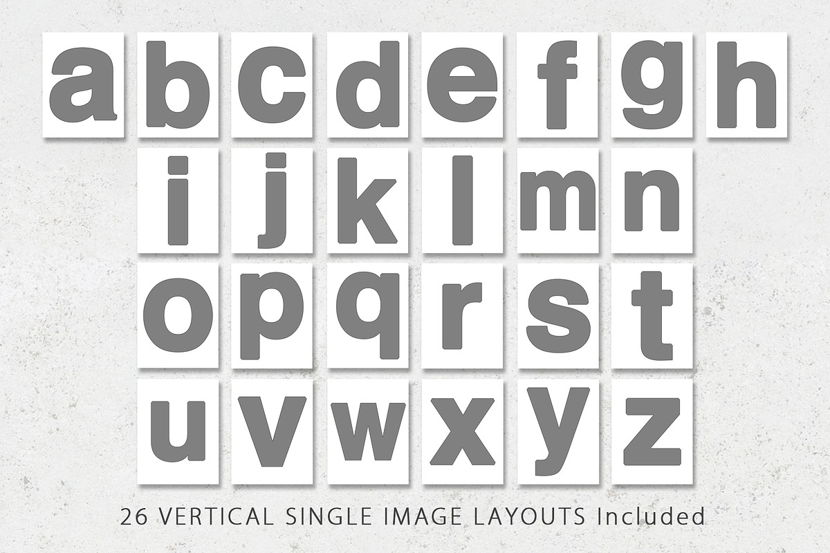 8.5x11 Alphabet Letter Templates, a Poster Template by Loveurstyle Designs (Photo 3 of 5)