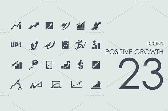 23 Positive Growth Icons