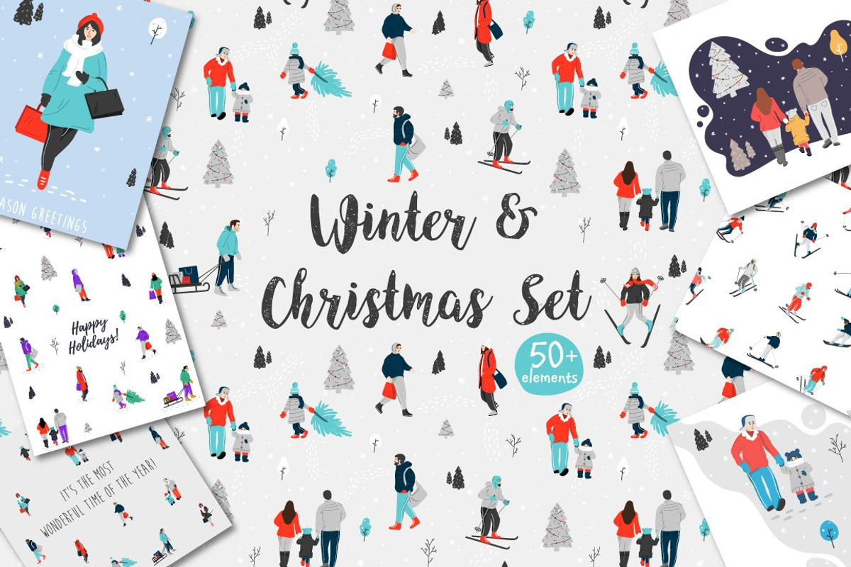 Christmas & Winter Prints & Patterns, a Person Illustration by Dasha_D (Photo 1 of 5)