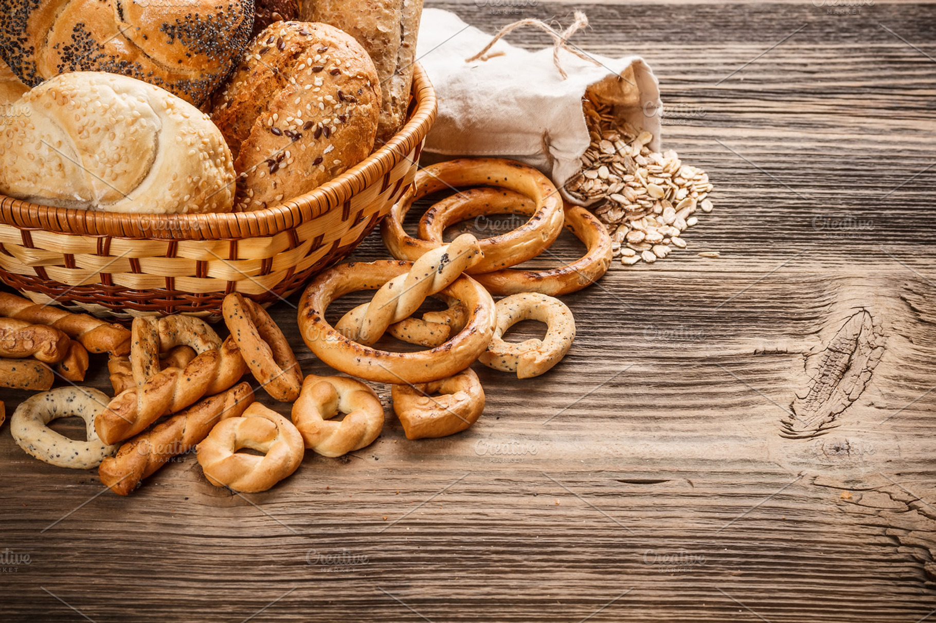 Bakery product assortment stock photo containing assortment and background