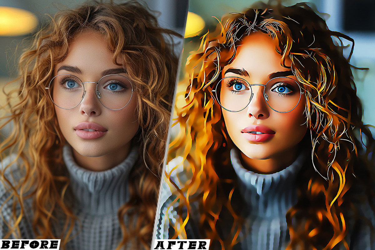 Ultra Cartoon Paint Photoshop Action, an Action Add-On by one-touch (Photo 9 of 10)